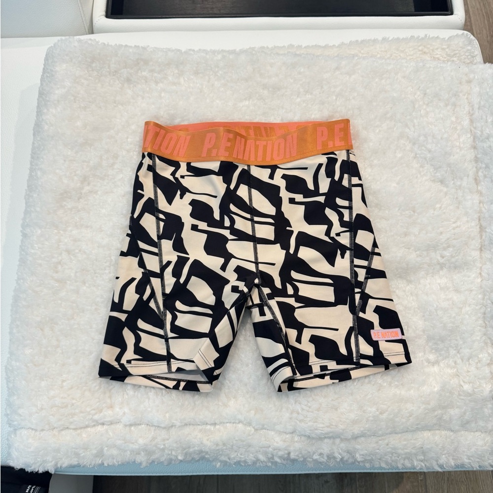 SOLD P.E Nation Rockland Bike Short- Abstract Print